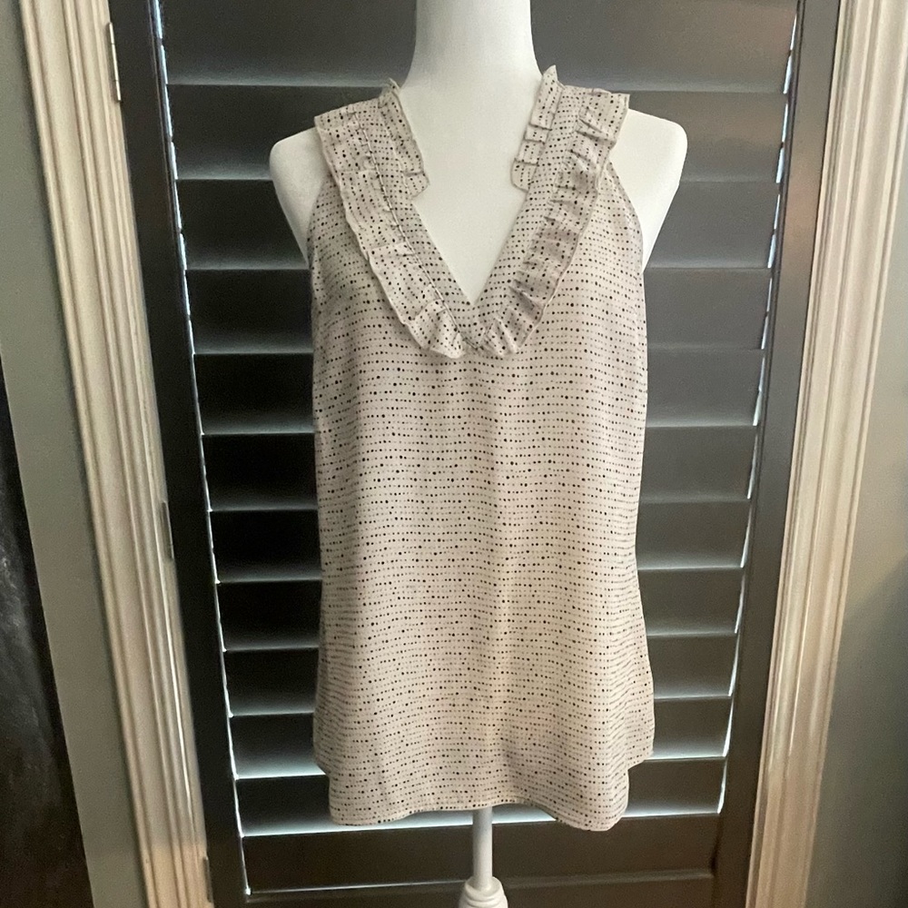 CAbi Small ruffle tank blouse
